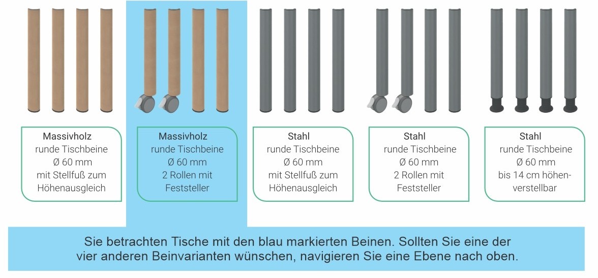 Zargenloser Tisch Zalotti Eigenschaften Holzbeine