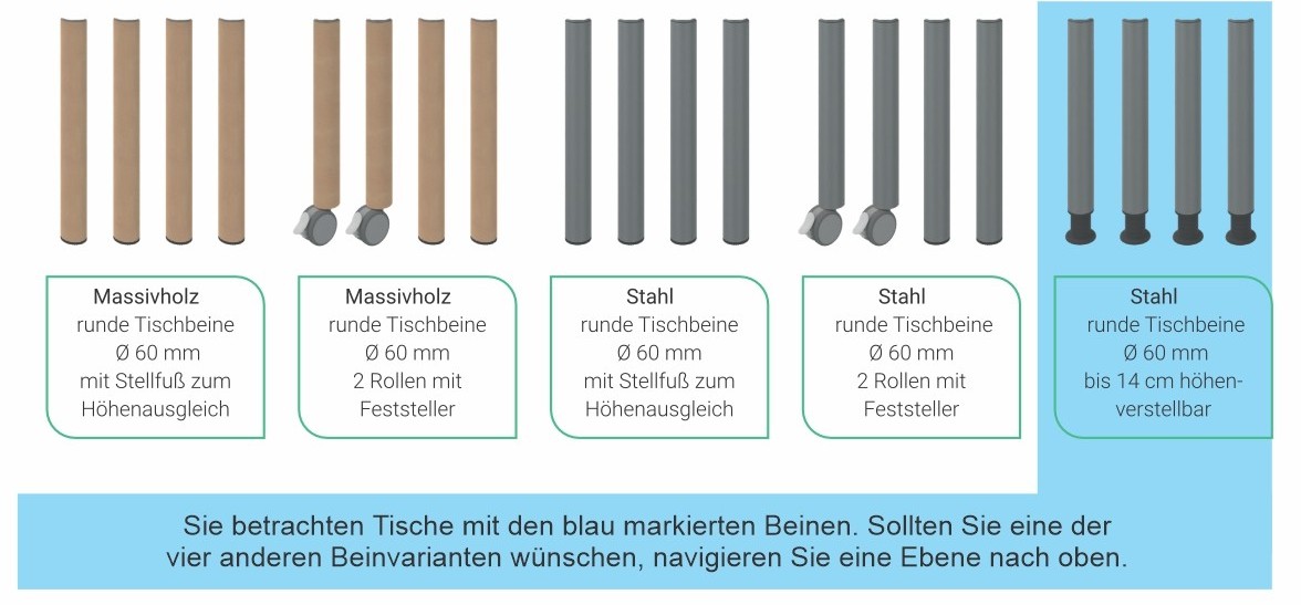Zargenloser Tisch Zalotti Eigenschaften Holzbeine