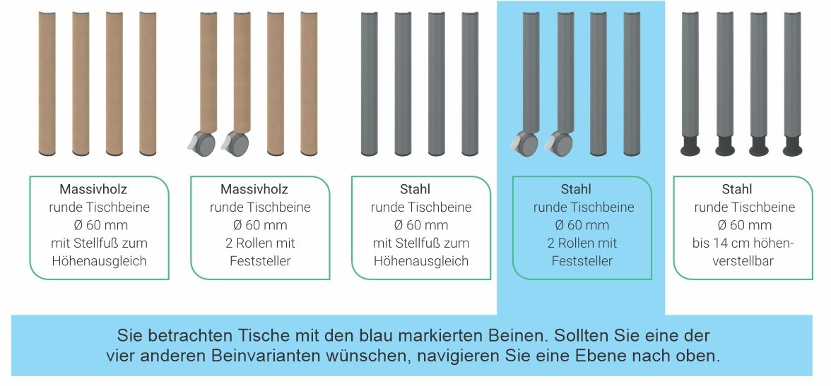 Zargenloser Tisch Zalotti Eigenschaften Holzbeine