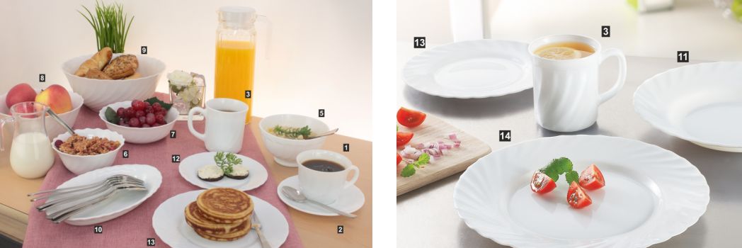 Hartglasgeschirr Trianon