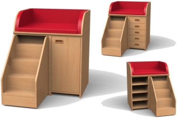 92 cm schmale Wickelkommoden mit ausziehbarer Treppe