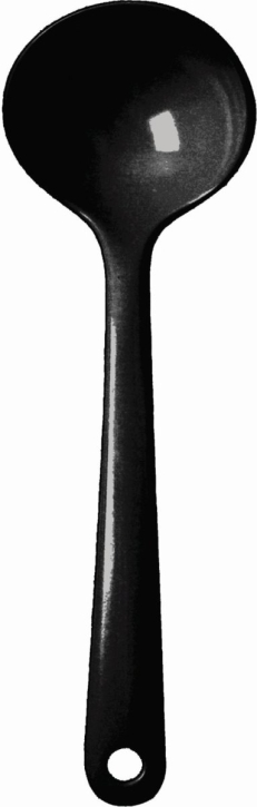 (2) Schöpfkelle SCHWARZ 0,13 Liter, 30 cm, PBT-Kunststoff