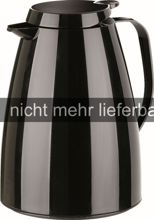 Isolierkanne ohne Glaseinsatz 1,00 Liter, SCHWARZ, ABS-Kunststoff, Einhandbedienung