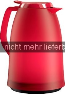 Isolierkanne, Einhandbedienung, 1,50 Liter, ROT TRANSLUZENT