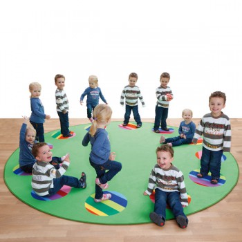 Teppich „Morgenkreis“, Ø 300 cm, 12 Kreise / für 12 Kinder
