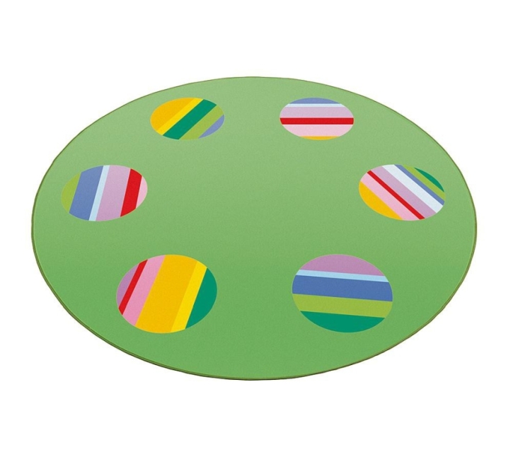 Teppich „Morgenkreis“, Ø 180 cm, 6 Kreise / für 6 Kinder