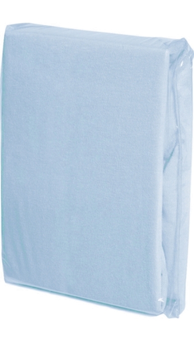 Spannbettlaken Baumwoll-Jersey, Universalgröße 60-70 x 120-140 cm himmelblau