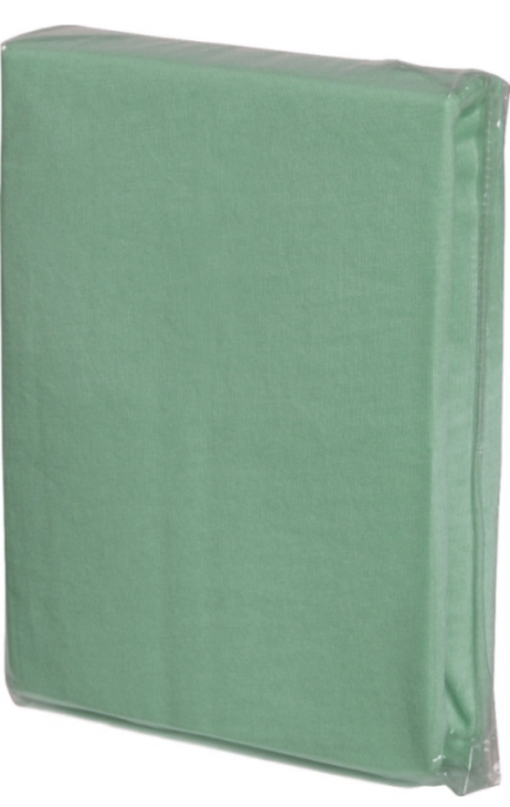Spannbettlaken Baumwoll-Jersey, Universalgröße 60-70 x 120-140 cm sommergrün