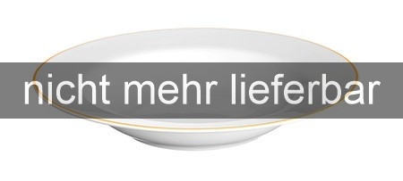 AUSVERKAUFT Porzellan farbiger Rand - Suppenteller / Teller tief Ø 23 cm ORANGE