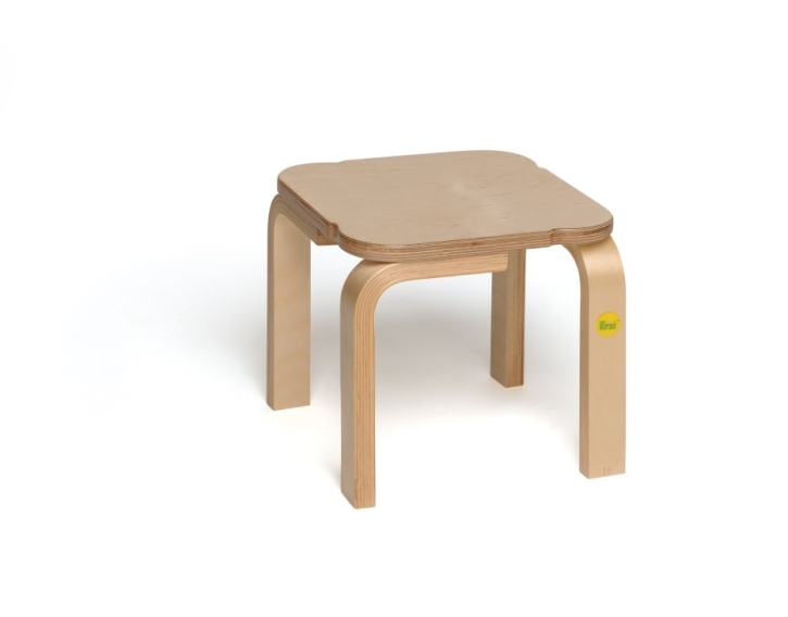 Stapelhocker aus Formholz, Sitzhöhe 25 cm, Sitzfläche 27x27 cm