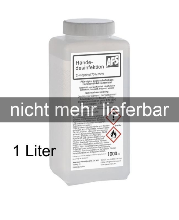 AUSVERKAUFT Desinfektionsmittel für Hände, 1,0 Liter, Flasche mit Drehaufsatz