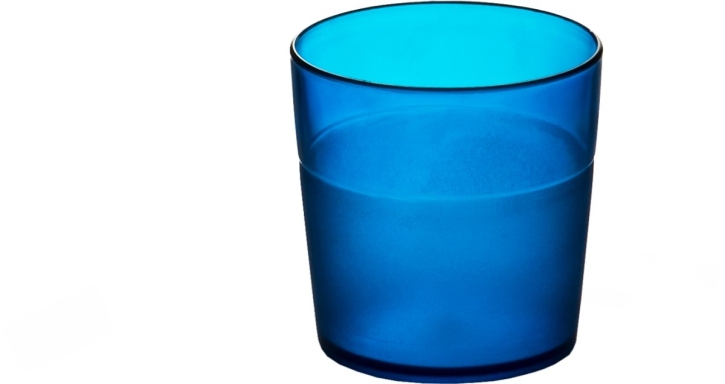 (7) Stapelbecher 0,17 Liter blau