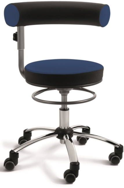 Sanus-Gesundheitsstuhl - Stoff Blau - Sitzhöhe 46-54 cm