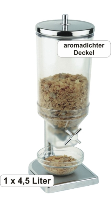 Profi-Cerealienspender - 1 Behälter mit 4,5 Liter Inhalt, 22×17,5×Höhe 52 cm