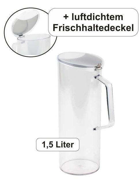 Cerealienkaraffe 1,5 Liter, Ø 10 × Höhe 28 cm, Edelstahl / Kunststoff