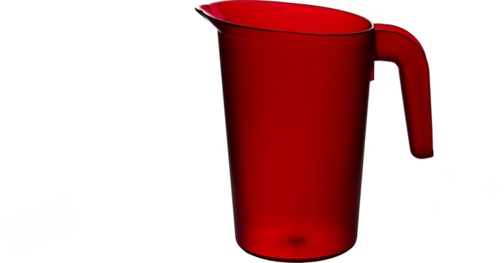 (3) Kanne ohne Deckel 1 Liter rot