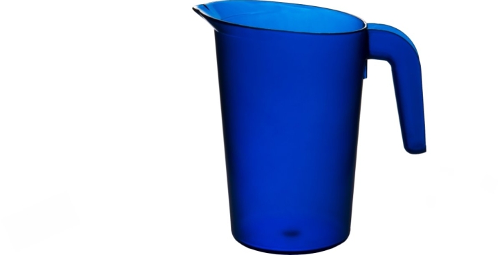 (3) Kanne ohne Deckel 1 Liter blau