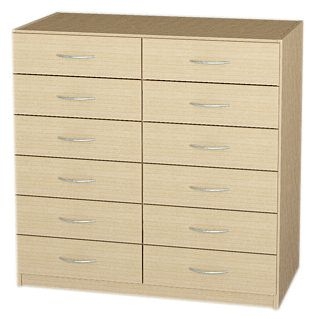 Unterschrank mit 2 x 6 Schubkästen, 98 cm hoch 