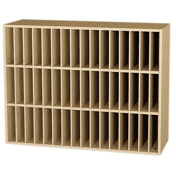 Aufsatzschrank mit 48 Brieffächern, 92 cm hoch 