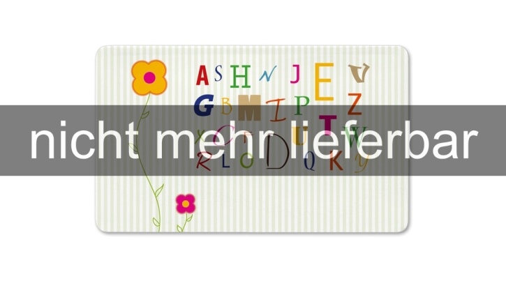 Melamin ABC - Frühstücksbrett 24,8 x 14,9 x H 0,5 cm Melamin ABC - Frühstücksbrett 24,8 x 14,9 x H 0,5 cm