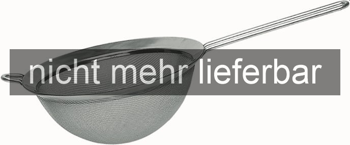 AUSVERKAUFT Profi-Küchensieb Ø 18 cm, Griff 16 cm, mit doppelter Gaze und breitem Rand
