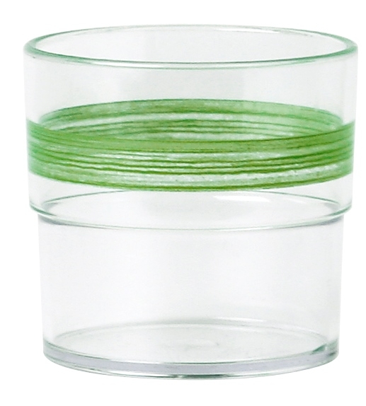 Trinkglas grün, SAN-Kunststoff, 0,23 Liter, Ø 75 x H 78 mm