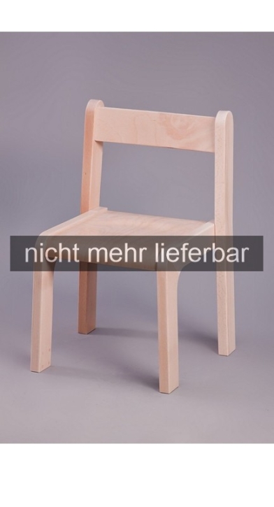 Stapelstuhl ALEXANDER, Buche massiv, Sitzhöhe 31 cm, Kunststoffgleiter