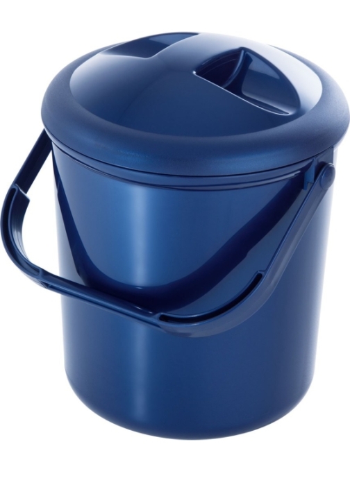 Windeleimer mit Runddeckel, 10 Liter, blau