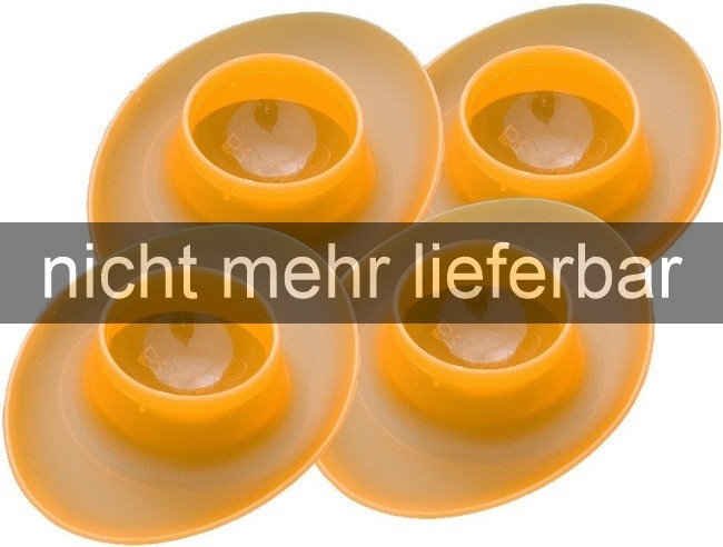 AUSVERKAUFT 4er-Set Eierbecher oval, Polypropylen, Farbe orange
