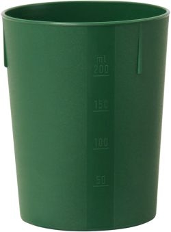 Polypropylen WACA - (7) Trinkbecher GRÜN 0,25 Liter, Ø 74 x H 90 mm
