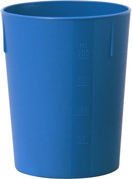 Polypropylen WACA - (7) Trinkbecher BLAU 0,25 Liter, Ø 74 x H 90 mm