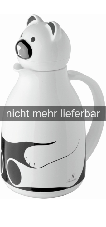 AUSVERKAUFT Isolierkanne mit Motiv "Bär weiß", Glaseinsatz, 1,00 Liter