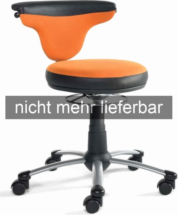 AUSVERKAUFT Drehstuhl "Torro-Sit", Hartboden-Rollen, extra hoch 45-56 cm, 299 Stoff Orange