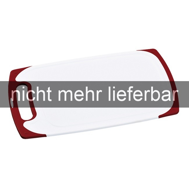 AUSVERKAUFT Tranchierbrett "Rutsch-Stop" aus Kunststoff, mit Griffloch, 31,5 x 20 x 0,9 cm, Farbe ROT