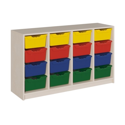 Regal mit Ergo Tray Boxen, B/H/T: 139 x 80 x 40 cm