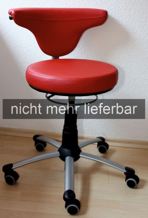 Drehstuhl "Torro-Sit", Hartboden-Rollen, extra-hoch 45-56 cm, 461 Kunstleder rot