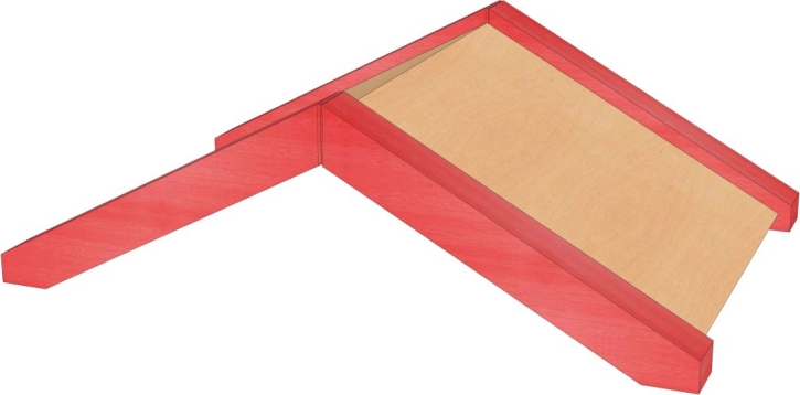 Stollendach, B/H/T: 56 x 25,5 x 40 cm