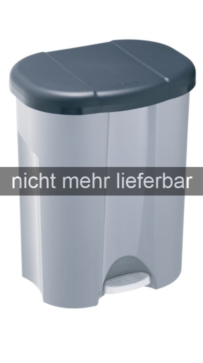 AUSVERKAUFT Abfalleimer "DUO", 28+28 Liter, silber, 49 x 42 x H 58,5 cm