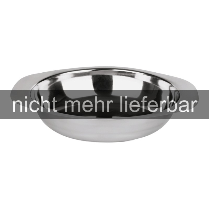 Beilageschüssel flach ohne Deckel, Edelstahl, 1,5 Liter, Innen-Ø 20,5 x H 5 cm