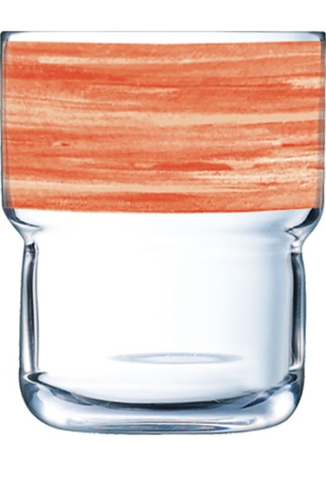 Brush Log ORANGE - Stapelglas 0,27 Liter, Ø 77 × H 93 mm