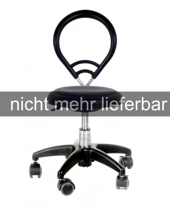 Genito mit runder Comfort-Lehne, 38-48 cm, 024 Kunstleder schwarz