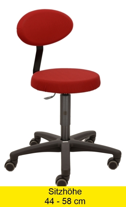 Erzieherstuhl LeitnerFAN Sitzhöhe hoch 44-58 cm, Bezug Farbe 21 rot