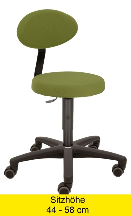 Erzieherstuhl LeitnerFAN Sitzhöhe hoch 44-58 cm, Bezug Farbe 24 grün