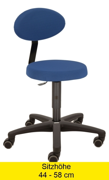 Erzieherstuhl LeitnerFAN Sitzhöhe hoch 44-58 cm, Bezug Farbe 27 blau