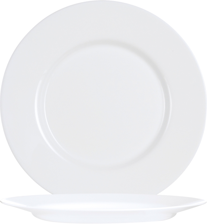 Hartglasgeschirr "Evolution" - Mittagsteller / Teller flach groß Ø 25,5 cm, H 22 mm