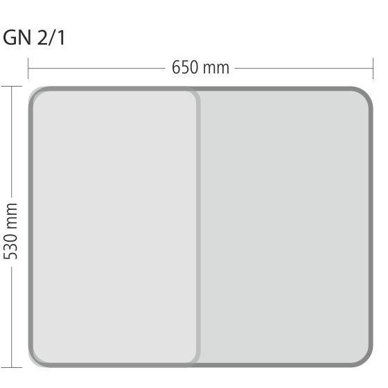 Gastronorm "Serie 70" - Größe 2/1 GN (= 650×530 mm)