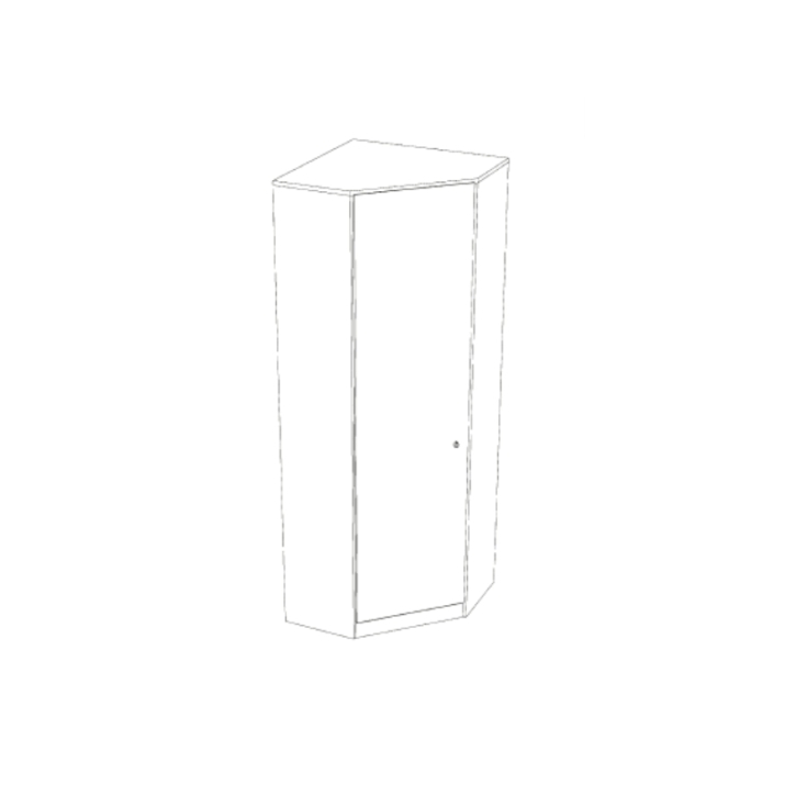 Inneneckschrank mit Tür links, BxHxT 80x226x80 cm