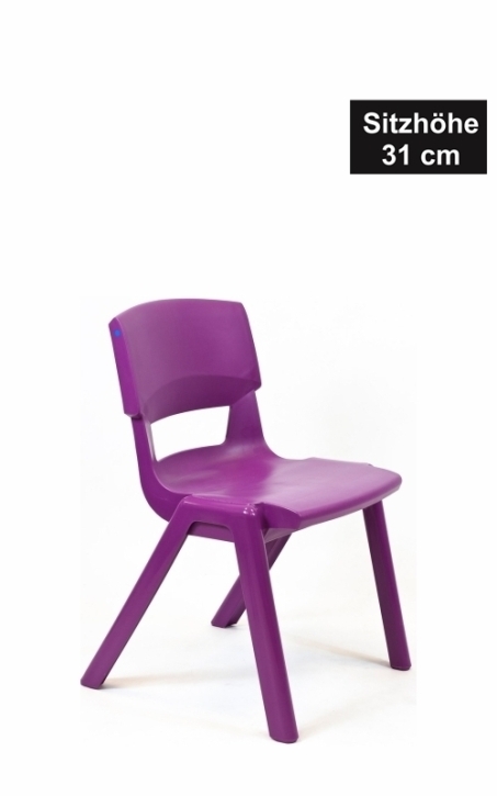 POSTURA+ Kunststoffstuhl - Sitzhöhe 31 cm, TRAUBE
