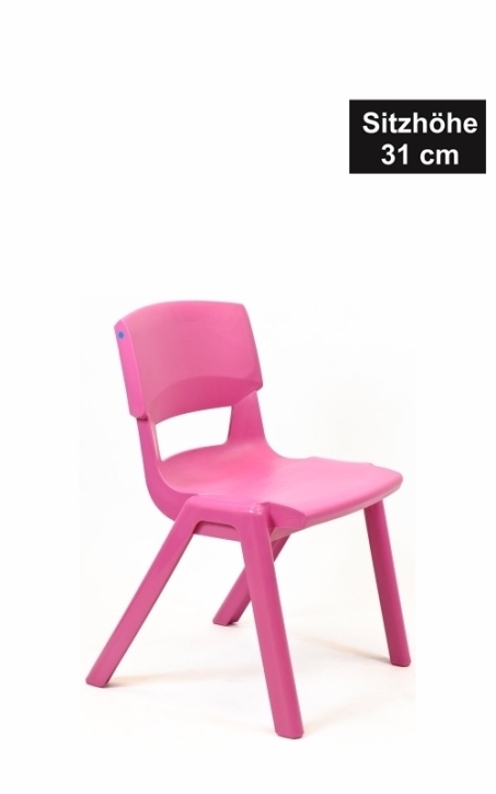 POSTURA+ Kunststoffstuhl - Sitzhöhe 31 cm, ROSA