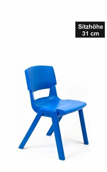 POSTURA+ Kunststoffstuhl - Sitzhöhe 31 cm, TINTENBLAU